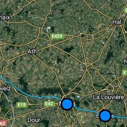 Trajet Charleroi Tournai avec étapes