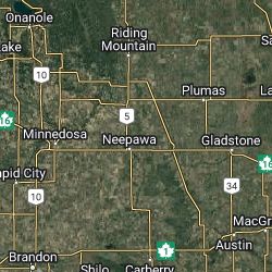 MB/SK border to Weyburn, SK (Mileage)